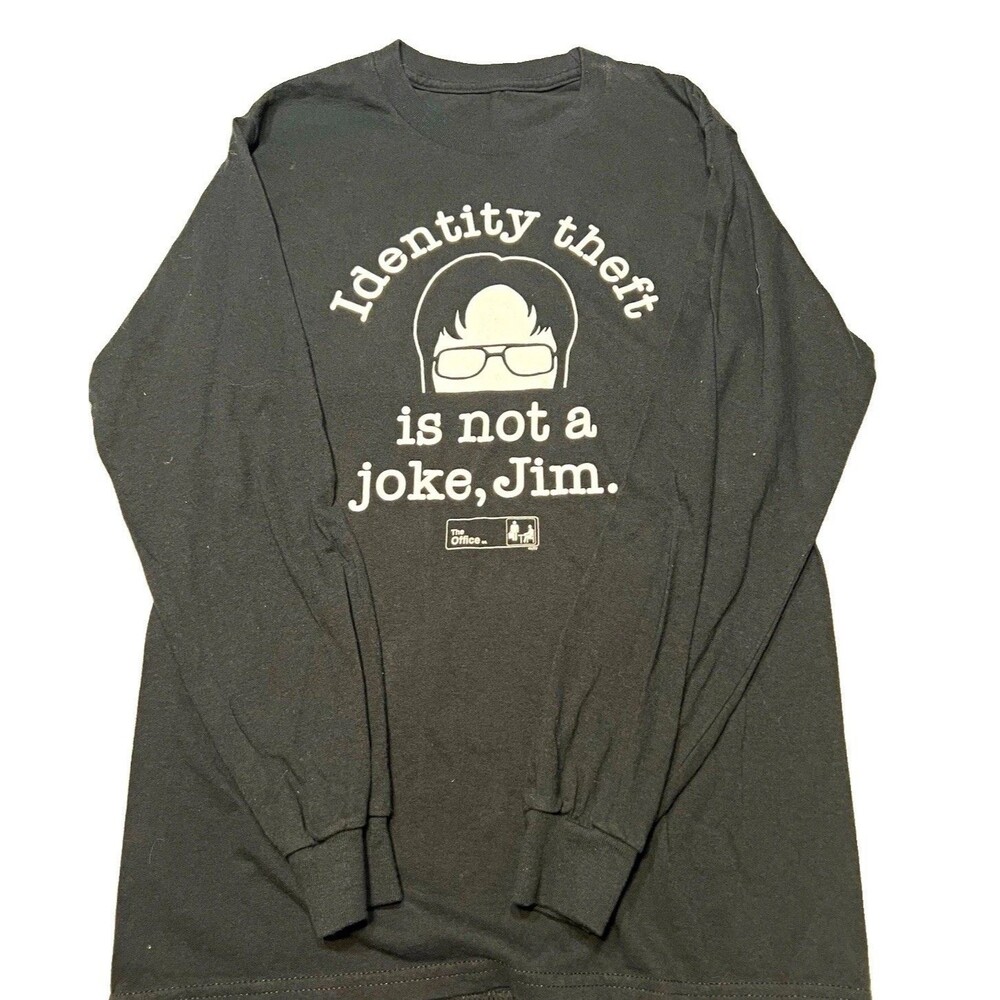 Men's One Size Long Sleeve Crew Neck Black Graphic The Office Dwight Schrute